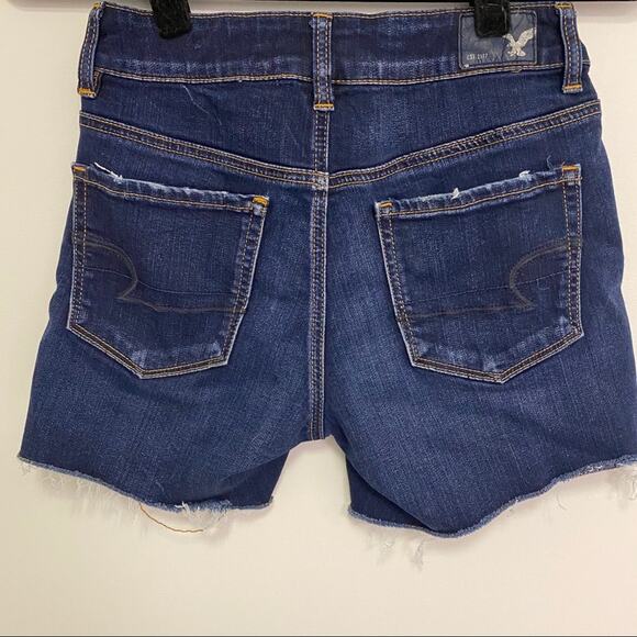 AMERICAN EAGLE OUTFITTERS Hi-Rise Shortie Shorts Super Stretch Size 2 - Picture 2 of 6